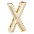 Gold-plated 10mm metal alphabet letter X charm for DIY bracelet wristband jewelry - 10mm Full Drill Letter / Letter X