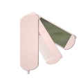 Spazzola per capelli rosa pieghevole con specchio integrato dal design moderno - Modello TD-070 / Rosa Sakura