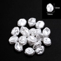 Irregular white ABS imitation pearl beads 12x10mm for DIY jewelry making - Flat Round Style (12mm*10mm)