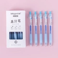 Retractable blue juice gel pen with 0.5mm tip and ergonomic grip, 12-pack set - Light Blue