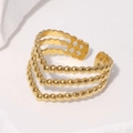 Gold Triple Layer Bead Style (JR335-G7)