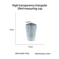 50ml clear silicone measuring cup with precise dual scales for resin casting and liquids - 50ml Clear Triangular Measuring Cup