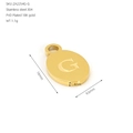 18K gold plated stainless steel letter G pendant for DIY jewelry making and crafts - Letter G(ZA2254G-G) / Pendant Only / Gold