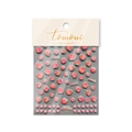 Stickers à ongles autocollants pêche avec cœurs roses et motifs de fruits sur carte Tomoni - TA603 Pêche en Relief