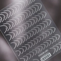 5D Japanese style matte embossed French nail art sticker with white curved lines TS-303 - TS-303 French Line