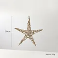 20cm golden woven metal star pendant for Christmas window and ceiling decoration - 20cm / Champagne Gold