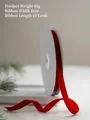 Dark red velvet Christmas ribbon roll, 1cm wide and 10 yards long for gift wrapping - Retro Red Velvet / Width 1cm / Length 10 Yards