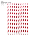 Red and white striped paper straws for circus theme party 10-piece set 19.7cm length - Red Spiral Striped Paper Straws