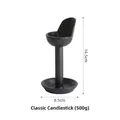 Bougeoir vintage en fonte noire, style rustique, hauteur 16,5 cm pour déco de jardin - Bougeoir Vintage (6995-1)