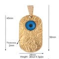 Goldener Evil Eye Anhänger mit blauer Perle, Maße 56x28mm, Gewicht ca. 4,3g pro Stück - L239408 / Gold