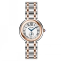 Scottie women's steel watch with Roman numerals, blue hands and small seconds dial - Rose Gold White Face