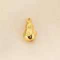 Pendentif creux en acier inoxydable doré 15x8mm pour création bijoux DIY - Pendentif Gourde Dorée (KLJ9988-Z)