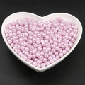 Pink round ABS imitation pearls in heart-shaped bowl for DIY jewelry and crafts - Light Purple