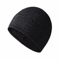 Winter reflective knit hat in dark grey with warm double-layered fleece lining - One Size / Dark Gray