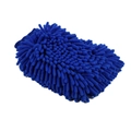 Thick blue chenille car wash mitt featuring soft microfiber noodles for safe cleaning - 80g / Double Sided Chenille Blue