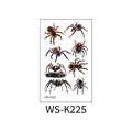 3D realistic spider temporary tattoo stickers set with 8 different waterproof designs - Multicolor Realistic Spider Collection (WS-K225)