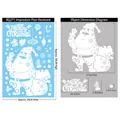 Christmas Santa Claus and Merry Christmas text static window sticker with dimensions - Santa Claus BQ271