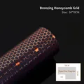Bronzing honeycomb grid gift wrapping paper in black and bronze finish, 50x70cm size - Gold Foil Grid on Black