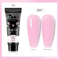 UV/LED 15g solid acrylic extension gel in 07 LT.Pink with matte and glossy finish - 15ml 07 LT.Pink