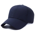Gorra de béisbol azul marino transpirable con agujeros láser y estilo de coleta alta - Ajustable / Azul marino