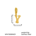 Golden stainless steel letter Y pendant for personalized jewelry crafting - Letter Y