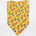 Pet triangle bandana with vibrant citrus fruit and green leaf print for dogs and cats - L / Pattern 11/Orange Citrus