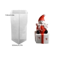 Silicone mold and snowman on a gift box candle figurine for Christmas DIY projects - Star Snowman on Gift Box
