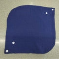Dark blue muslin cotton baby bib with soft gauze texture and adjustable white snaps - Navy Blue (8#)