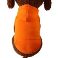 Leuchtend orangefarbener Haustier-Hoodie mit Rückentasche für kleine Hunde und Katzen - XL / Kapuzenpullover mit Tasche / Orange