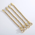 Men's hip-hop gold lion and dragon titanium steel chain bracelet with intricate animal head links - Snake Head / Gold