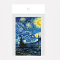 Artistic Van Gogh Starry Night acrylic fridge magnet with elegant display backing card - The Starry Night