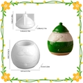Silikonform für Gnom-Aufbewahrungsdose mit Maßen für Deckel und Gehäuse für DIY - Weihnachtsmann Aufbewahrungsbecher (Boden + Deckel) / Weiß