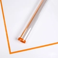 Waterproof bouquet wrapping paper in transparent film with vibrant orange edge accents - Favorite OPP - Orange