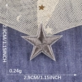 Gray star embroidered iron-on patch for clothing accessories in 2.9cm size - Gray