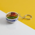Realistic PVC food keychain featuring braised pork noodles in a blue and white bowl - No.39 Dongpo Pork (Model)