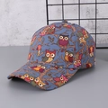 Blauwe baseballpet met uilenprint, outdoor zonbeschermende hoed voor dames en heren - M (56-58cm) / Blauw
