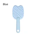 Double-sided blue pet massage brush with ergonomic handle and soft silicone teeth - Double-Sided Massage Grooming Comb / Blue