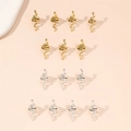 Détail de 15 bagues à cheveux en forme de serpent en métal doré et argenté pour tresses - 14Pcs Q938 Anneaux de Tresse Serpent Rétro 2 Couleurs