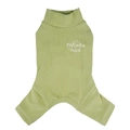 Hellgrüner gestrickter Haustier-Jumpsuit für Hunde mit Infinite Love Herz-Stickerei - S / Grün