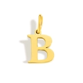 Polished golden letter B alphabet pendant for customizable jewelry necklaces - Letter B (Gold)