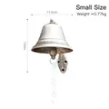 Industrial retro bronze garden doorbell small size with white woven pull rope - Small Retro Bell