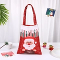 Sacchetto regalo di Natale in tela rossa con Babbo Natale e decorazioni natalizie festive - Babbo Natale Rosso