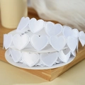 Nastro di pizzo bianco a cuori per confezioni floreali e decorazioni artigianali - 1.5CM Larghezza/9M Rotolo / Bianco