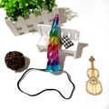 Rainbow metallic unicorn horn headband for kids birthday party with elastic strap - Rainbow