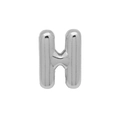 Silver chubby bubble letter H pendant charm for personalized bracelets and jewelry - Silver/Letter H