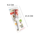 Kids learning chopsticks with red tiger cartoon top and silicone training rings - Red Tiger Training Chopsticks (Paper Card)