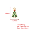 Detailed specs of green enamel Christmas tree pendant with 19mm height and 10.3mm width - 22#