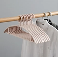 Pink adjustable plastic children's hangers with non-slip wide shoulder design for baby clothes - Adult Style-Pink