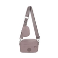 Borsa a tracolla in tessuto oxford rosa antico impermeabile con piccolo portamonete - Rosa