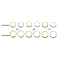 Anelli per il naso e orecchini a cerchio in acciaio chirurgico 20G con sfere di zirconi - Stile 1 8mm / Oro